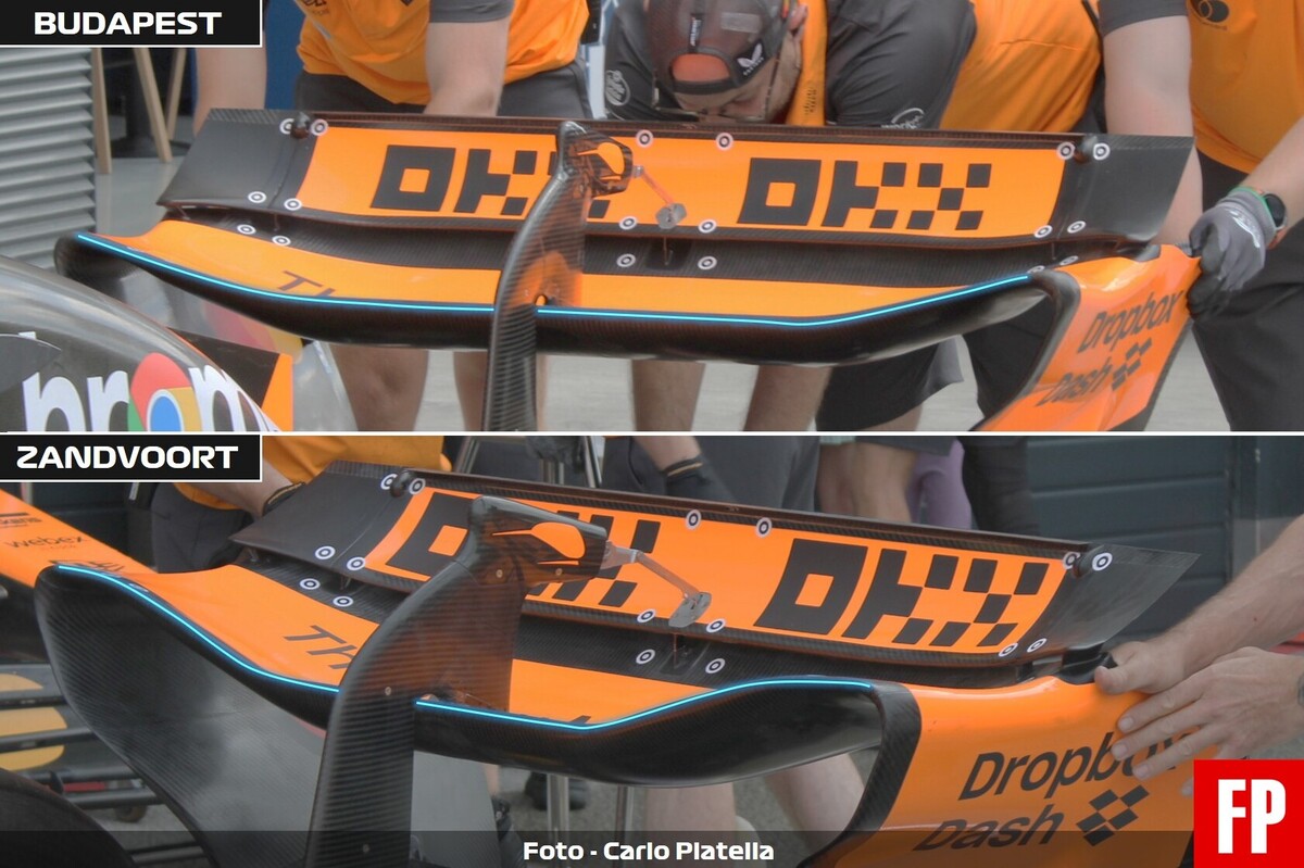 Different rear wing for #McLaren in Zandvoort. I initially thought it was an upgrade, but the team already used it during pre-season testing.
#F1 #DutchGP #F1Tech