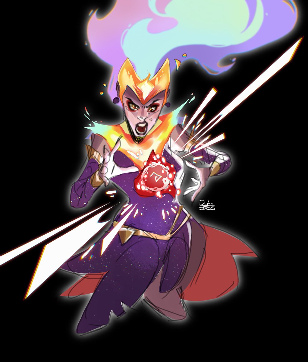 Also, quick Scarlet Witch Phoenix force sketch :)🐦‍🔥