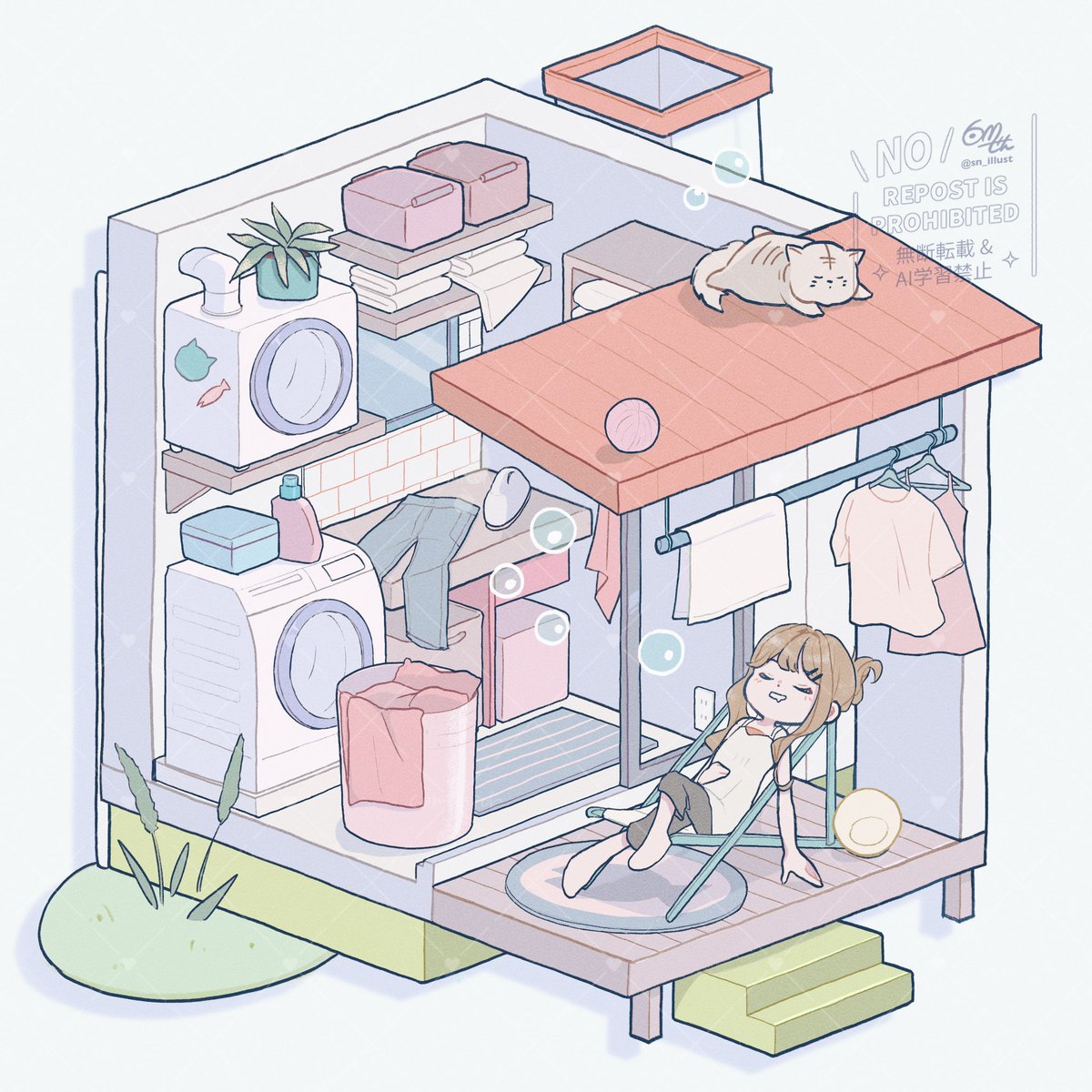 洗濯日和

#illustration #イラスト