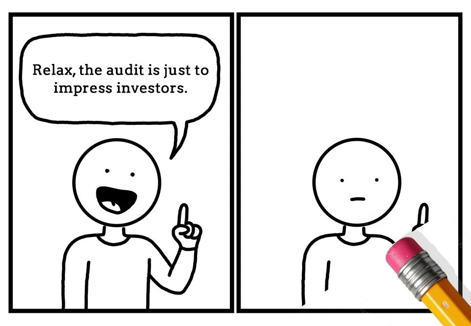 Cool, now you’ve impressed investors and "hackers". 🫡

#meme #web3meme #ImmuneBytes #web3security #web3builders #web3investors #Web3Community #cryptomeme #Cryptoprojects #cryptodev #BlockchainDevelopment #CryptoComedy