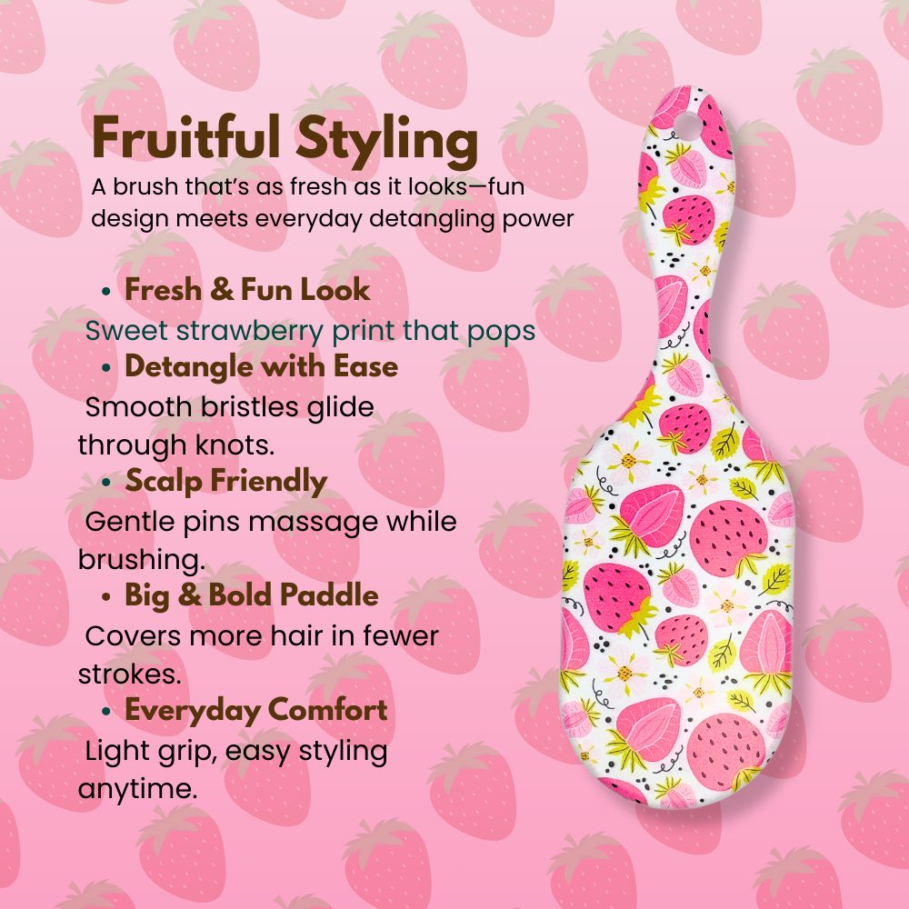 glittersstores's tweet photo. ✨ Brushing made fun for kids! 🍉🍍🍋🍓 Our fruity detangler brushes glide through knots gently—no tears, just smiles! 💖 Perfect for everyday tangle-free hair.
#KidsHairCare #DetanglerBrush #GlittersHair #NoTearsBrush #FruityBrush #HairCareForKids https://t.co/ppaQXb9Jyd