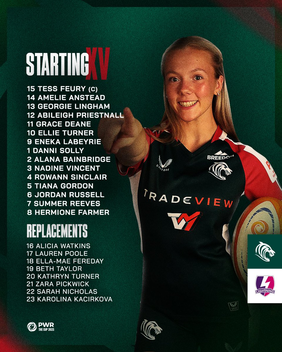 TigersWomens's tweet image. 📋 TEAM NEWS ... for Sunday's showdown with @LightningRugby at @LichfieldRugby! 

ℹ️ bit.ly/47fHSeV | #COYT 🐯