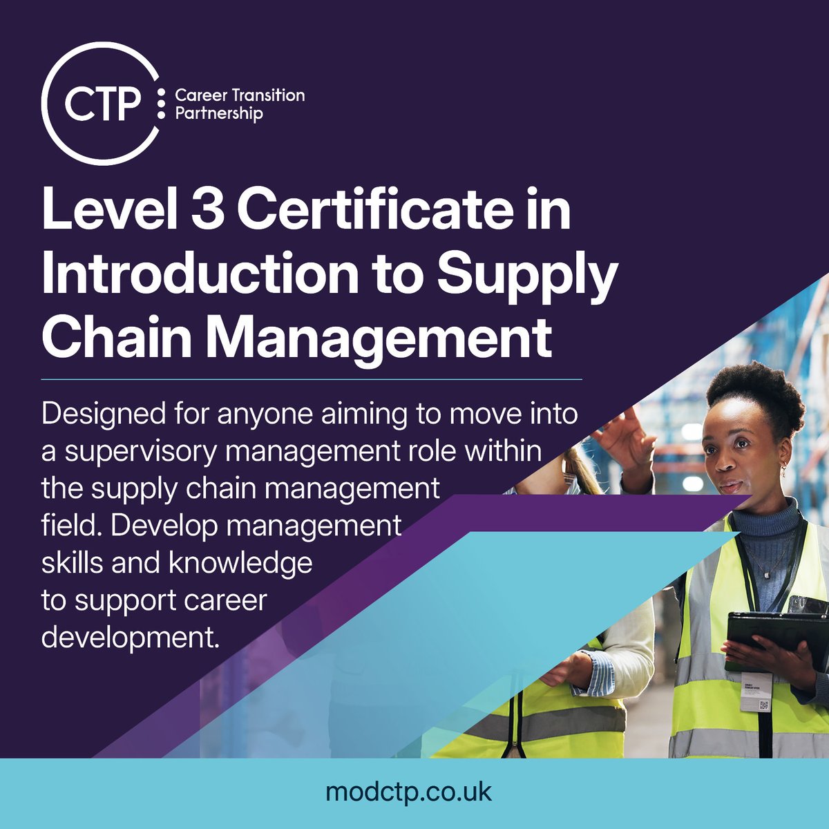 Discover the variety of roles available within Supply Chain Management and learn how our Level 3 Certificate can enhance your transferable skills with commercial knowledge. 

📆𝟮𝟳 𝗢𝗰𝘁𝗼𝗯𝗲𝗿 - 𝗔𝗹𝗱𝗲𝗿𝘀𝗵𝗼𝘁
Find out more and book here👉hubs.la/Q03F_RSr0

#CTP