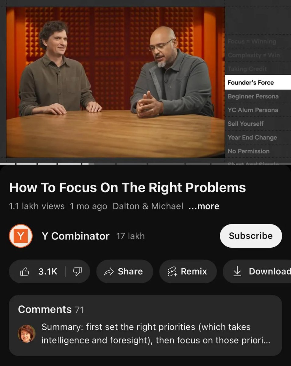 tibo_maker's tweet photo. These guys just dropped a masterclass on how (and what) to focus as a startup founders. 

Tons of insights here. I’ve added my notes alongside. https://t.co/hf2xBwp4Ca
