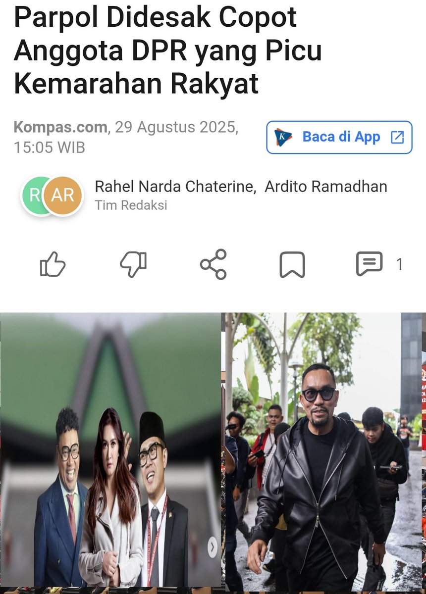 PECAT MEREKA❗❗

Dipilih Oleh Rakyat, Tapi Membuat RAKYAT MARAH!

Koalisi Masyarakat Sipil mendesak para pimpinan partai politik di DPR RI untuk mencopot anggotanya yang telah memicu kemarahan rakyat terkait aksi demonstrasi yang berujung ricuh pada 28 Agustus 2025 kemarin.