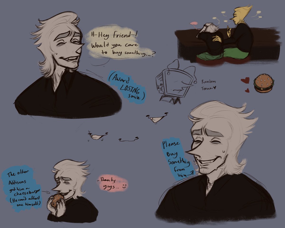 hulltry's tweet image. I have some Addispam doodles for now cause I think he’s darling, gn everyone!