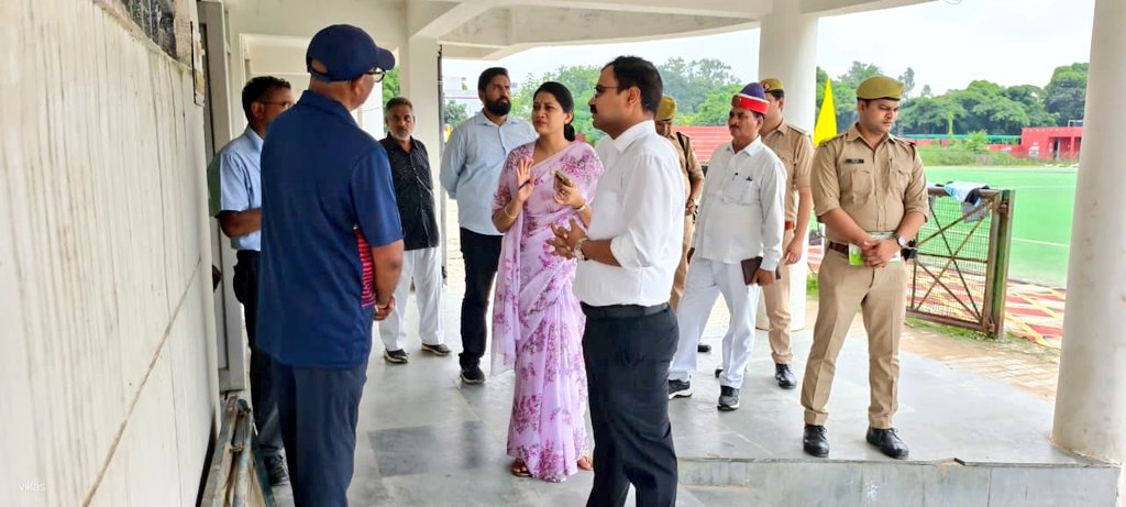 DM RAE BARELI (@dmraebareli) on Twitter photo मोतीलाल नेहरू स्टेडियम में निर्माणाधीन बैडमिंटन हॉल, तरणताल, बाउंड्रीवाल कार्य का स्थलीय निरीक्षण कर कार्यदायी संस्था को गुणवत्ता पूर्ण समय से पूरा कराने के दिशा निर्देश दिए गये l
<a href="/UPGovt/">Government of UP</a> <a href="/CMOfficeUP/">CM Office, GoUP</a> <a href="/ChiefSecyUP/">S.P. Goyal, Chief Secretary, GoUP</a> <a href="/InfoDeptUP/">Information and Public Relations Department, UP</a> मोतीलाल नेहरू स्टेडियम में निर्माणाधीन बैडमिंटन हॉल, तरणताल, बाउंड्रीवाल कार्य का स्थलीय निरीक्षण कर कार्यदायी संस्था को गुणवत्ता पूर्ण समय से पूरा कराने के दिशा निर्देश दिए गये l
<a href="/UPGovt/">Government of UP</a> <a href="/CMOfficeUP/">CM Office, GoUP</a> <a href="/ChiefSecyUP/">S.P. Goyal, Chief Secretary, GoUP</a> <a href="/InfoDeptUP/">Information and Public Relations Department, UP</a>