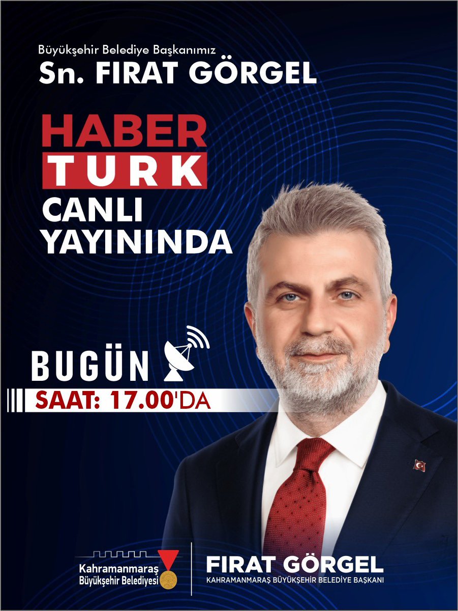 Bugün 17.00’da <a href="/HaberturkTV/">Habertürk TV</a>’nin canlı yayınında devam eden çalışmalarımız, Ağustos Fuarımız ve şehrimizle ilgili konuşacağız. 

İyi seyirler dilerim.
