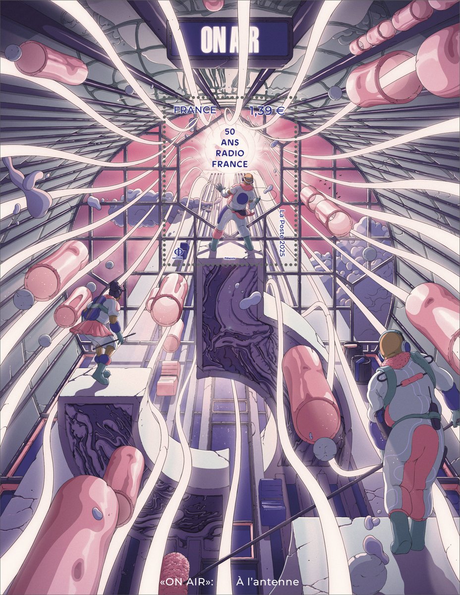📌Ce vendredi 29 août,

📻La Poste émet, en avant-première, un timbre pour les 50 ans de Radio France au bureau de poste de Grangier.

Première émission de la nouvelle série philatélique “Médias”, il rend hommage à un demi-siècle d’information, et de musique.🎙️

<a href="/toutsurletimbre/">ToutSurLeTimbre</a>