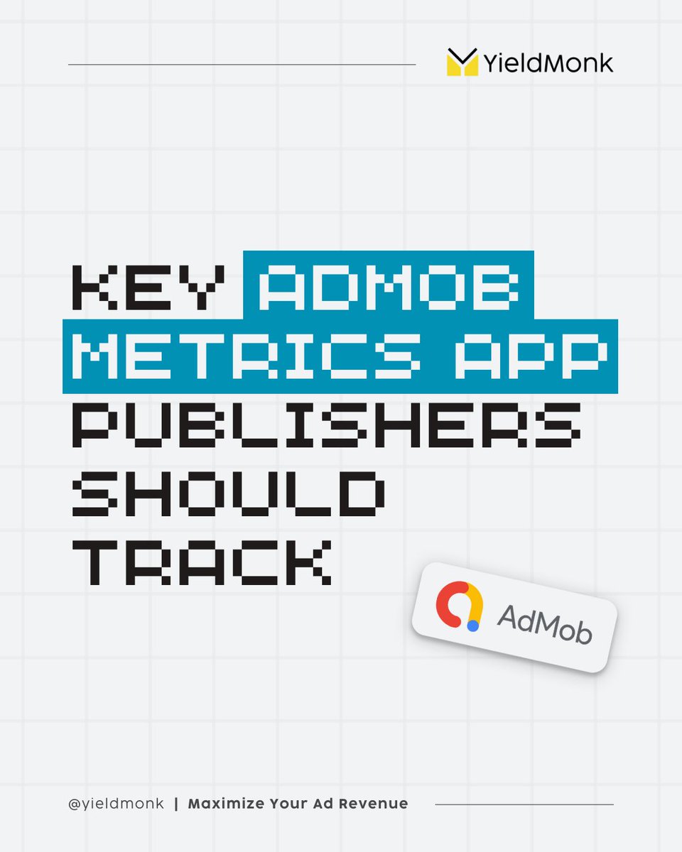 YieldMonk's tweet image. #Adrevenue isn’t just about #eCPM.
Tracking key metrics like Match Rate, Show Rate, and Win Rate will help you measure demand quality, delivery efficiency, and auction strength. These metrics directly impact monetization outcomes
Learn more: yieldmonk.com/blog/key-admob…
#adtech #admob