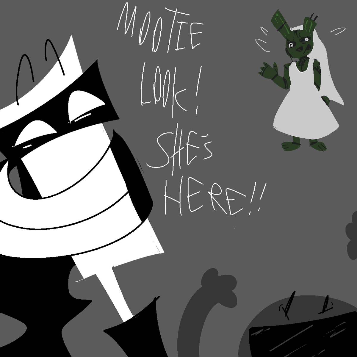 fokerpaced's tweet photo. Made this urgent artwork for oomfie's springtrap marriage, congrats pookies !! https://t.co/6uBjlxWlmo