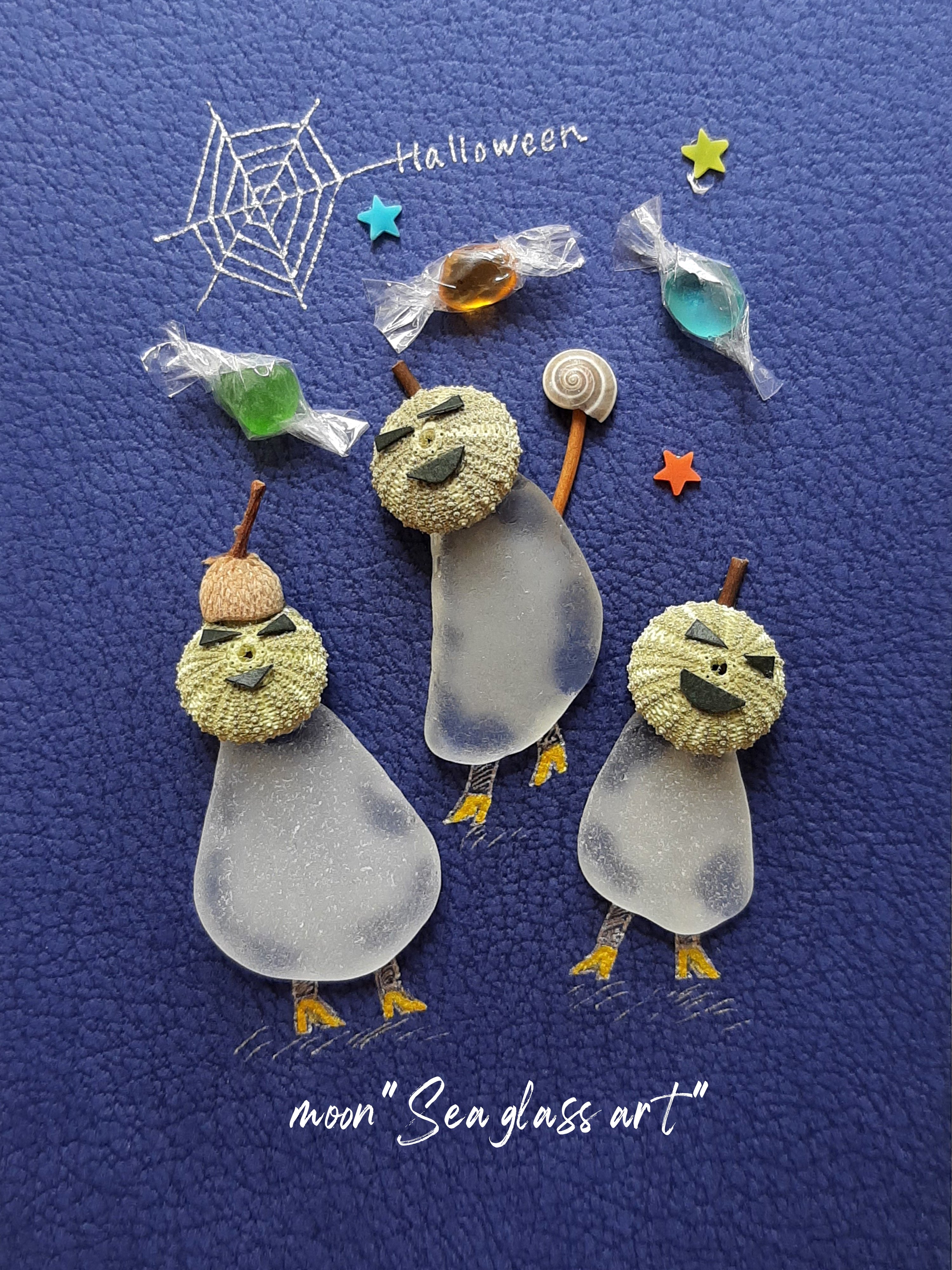 ＊アメトリンムーン＊シーグラスアート アメトリンムーン＊シーグラスアート ムーン・シーグラスアート