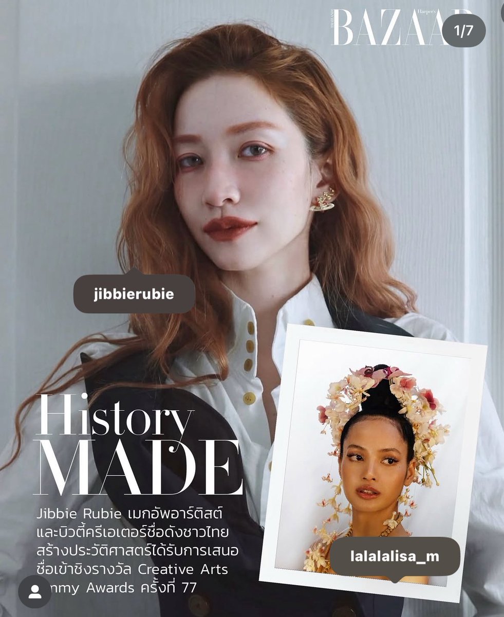 LALICE UPDATES (@laliceupdates) on Twitter photo .<a href="/bazaarthailand/">Harper's BAZAAR Thailand</a> IG update:
“Jibbie-Ewarin Panwichian, also known as <a href="/jibbierubie/">jibbierubie</a>, a renowned Thai makeup artist and beauty creator, has made history in the Thai beauty industry by being nominated for the 77th Annual Creative Arts Emmy Awards in 2025 for Outstanding Contemporary .<a href="/bazaarthailand/">Harper's BAZAAR Thailand</a> IG update:
“Jibbie-Ewarin Panwichian, also known as <a href="/jibbierubie/">jibbierubie</a>, a renowned Thai makeup artist and beauty creator, has made history in the Thai beauty industry by being nominated for the 77th Annual Creative Arts Emmy Awards in 2025 for Outstanding Contemporary