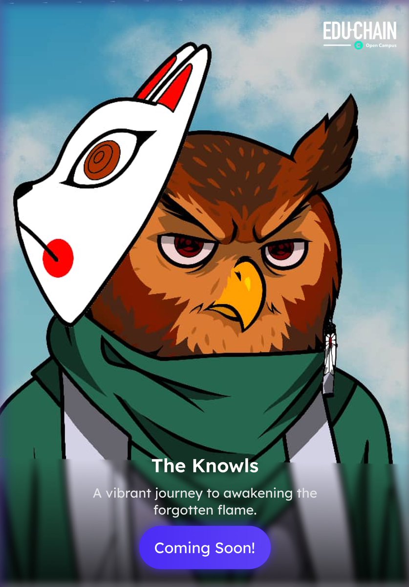 NOT BORN OF PRIVILEGE, BUT OF FAITH!!!!

Don’t miss out on the first pfp NFT collection launched on <a href="/educhain_xyz/">EDU Chain</a> !

You missed capyfriends right?Don’t miss KNOWLS

Get positioned…
Follow Novus 
Rt and tag 2 friends you don’t want to miss…