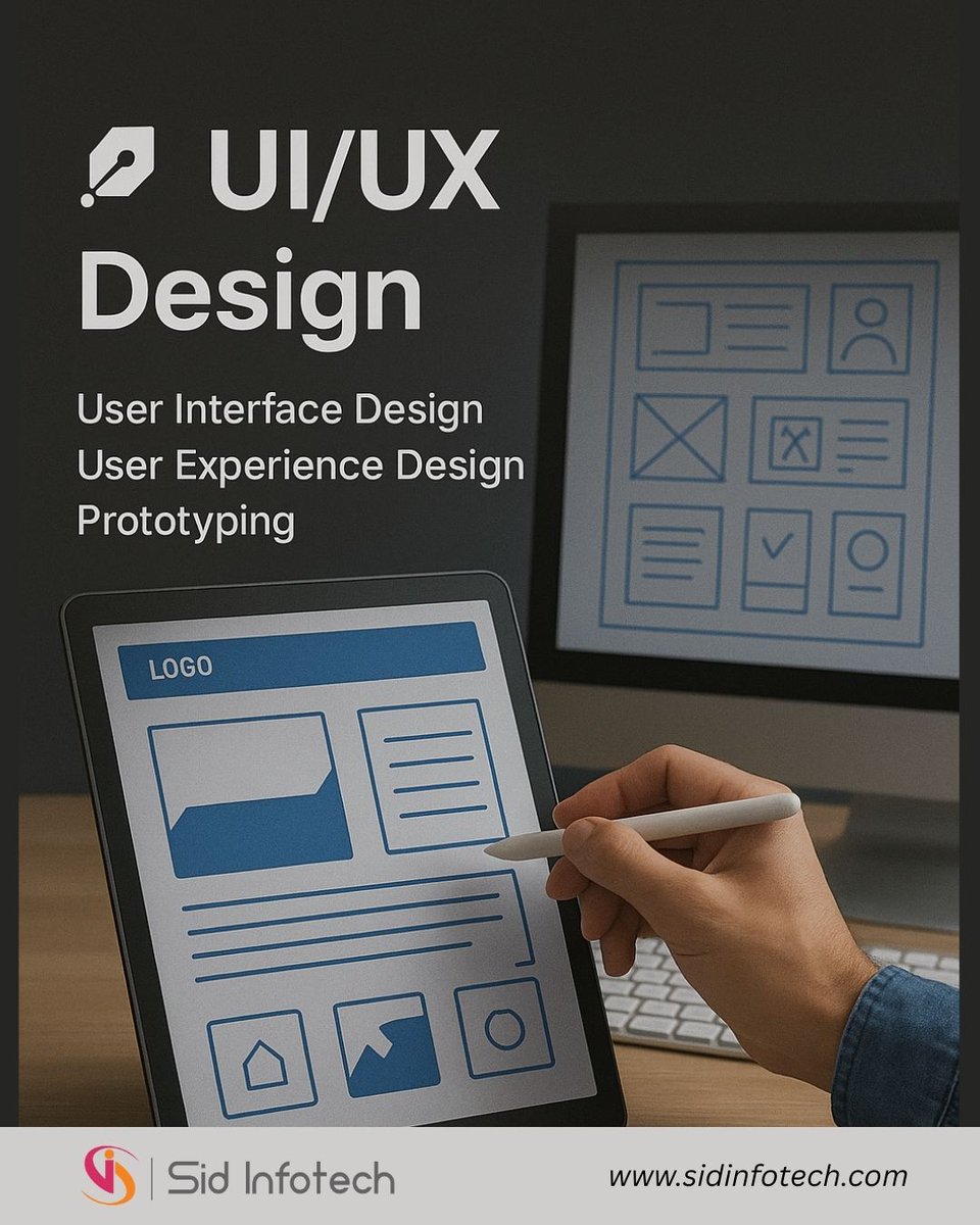 Design that delights! At Sid Infotech, we create UI/UX that blends creativity, usability &amp; innovation. From UI to prototyping—we bring ideas to life. 🎨🌐 sidinfotech.com #UIUXDesign #UserExperience