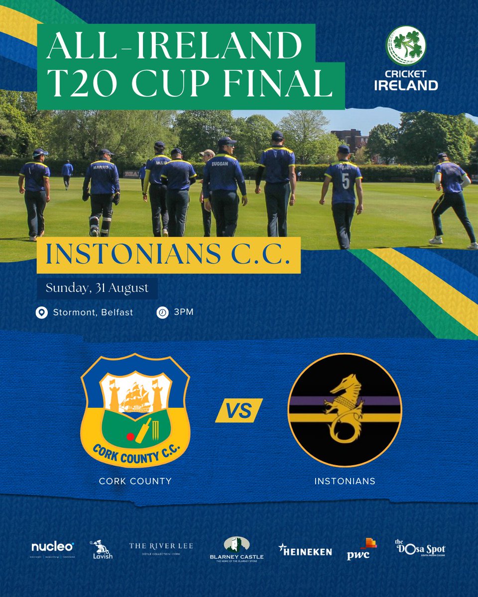 Cork_CountyCC's tweet image. ✨ BIG one this Sunday in Stormont. 🏆

The T20 hype is real as we get closer to the @cricketireland All-Ireland T20 Final! The squad has been training hard this week before heading up north this weekend.

Best of luck to Diarmuid and the whole squad! 🔵🟡🟢 #WeAreCounty