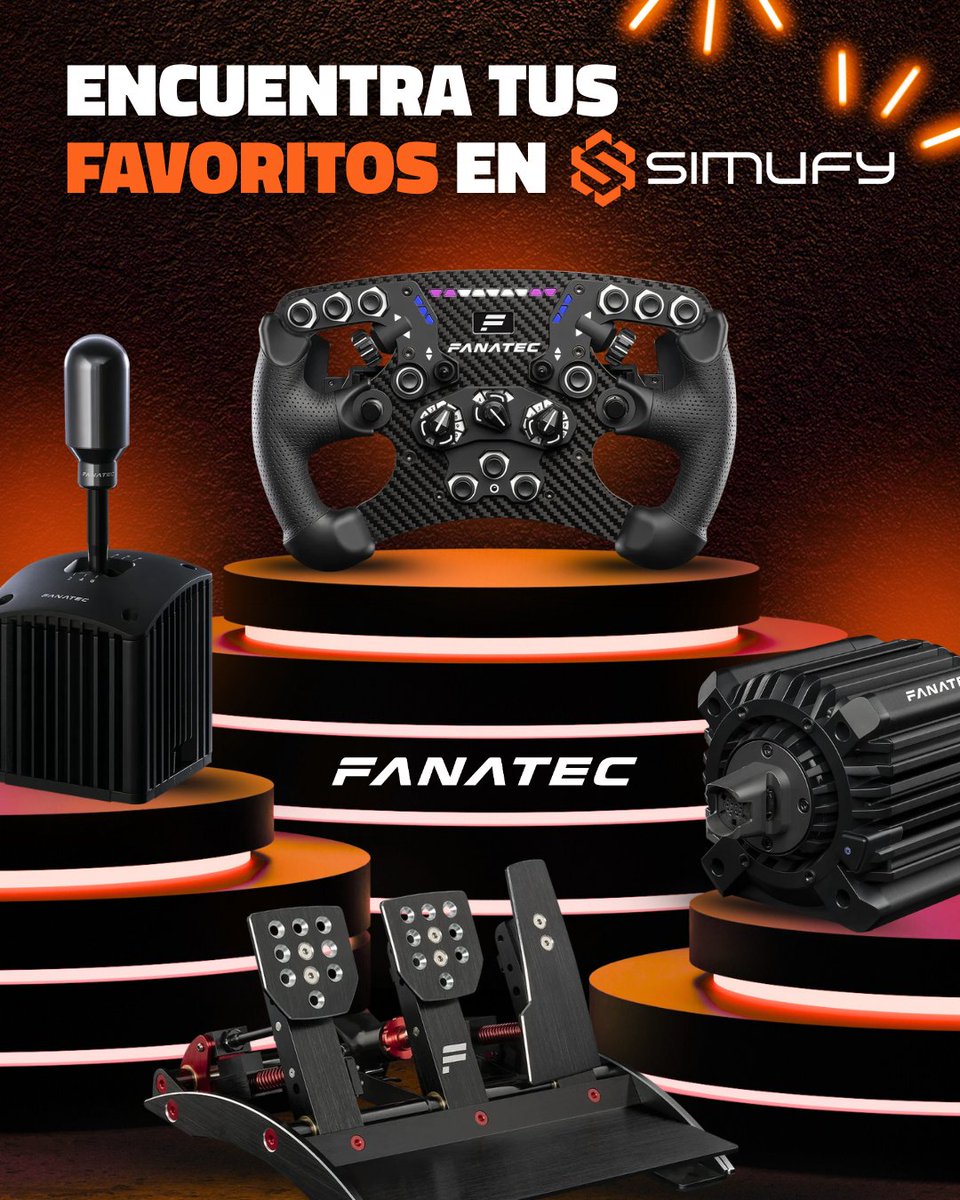En Simufy trabajamos para acercar a nuestros clientes lo mejor del simracing internacional 🌍 Hoy damos un paso más: los productos oficiales de <a href="/fanatec/">Fanatec</a>  ya están disponibles en nuestra web ⚡

¡Una gama ya más que conocida de volantes, bases y pedales que representan innovación,