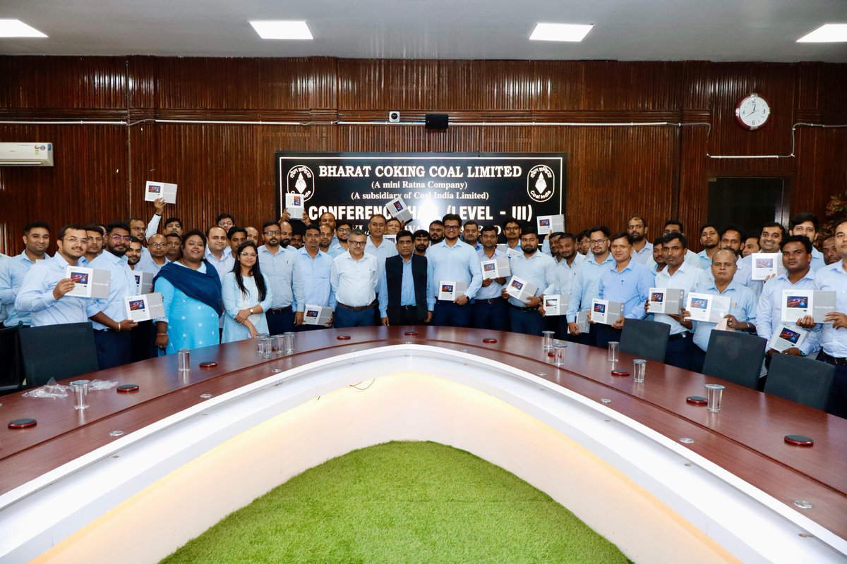 BCCLofficial's tweet photo. Digital Transformation at BCCL!

In a significant leap towards transparency and operational efficiency, Bharat Coking Coal Limited (BCCL) has become the first Coal India subsidiary to implement the Electronic Measurement Book (e-MB) system in its Civil Department.

Marking this milestone, a ceremonial event was held today at Koyla Bhawan, where our CMD, Shri Samiran Dutta, along with the Functional Directors—Shri Murali Krishna Ramaiya (Director, HR), Shri Rakesh Kumar Sahay (Director, Finance), Shri Sanjay Kumar Singh (Director, Technical - Operations), Shri Manoj Kumar Agrawal (Director, Technical - Project & Planning), and Chief Vigilance Officer Shri Aman Raj—distributed tablets to Senior Overseers, Overseers, and Engineering Assistants (Civil). These devices will facilitate the seamless rollout of this digital initiative.

The event was also attended by Shri Ashok Kumar, General Manager (Civil), Shri Sanjay Kumar Agrawal, General Manager (Mining), and other senior officials, engineers, and overseers of BCCL.

The introduction of the e-MB system marks a transformative step in minimizing paperwork, enhancing accountability, and enabling real-time monitoring of civil works. This is yet another stride in BCCL’s ongoing journey towards digital empowerment and operational excellence.

#BCCL #DigitalStrength #DigitalIndia