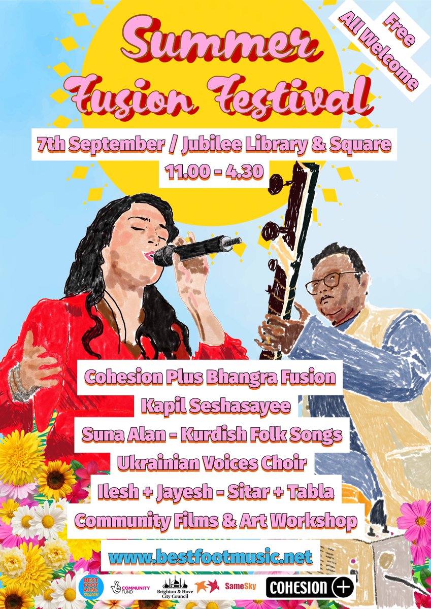 All these brilliant performers, and we'll be there too! Looking forward hugely to the Summer Fusion Festival at the Jubilee Library in Brighton, Sun 7 Sept, 11 – 3, free, all welcome!
bestfootmusic.net/2025/07/10/sum…