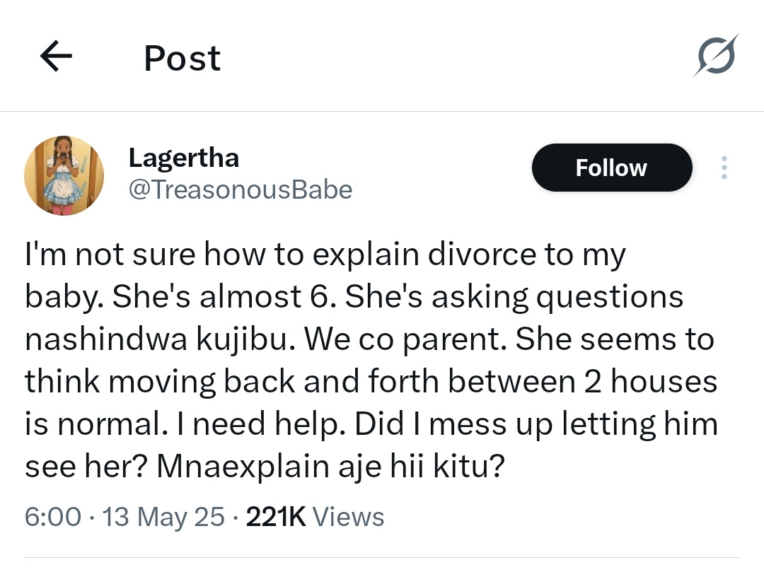 Says a single mother