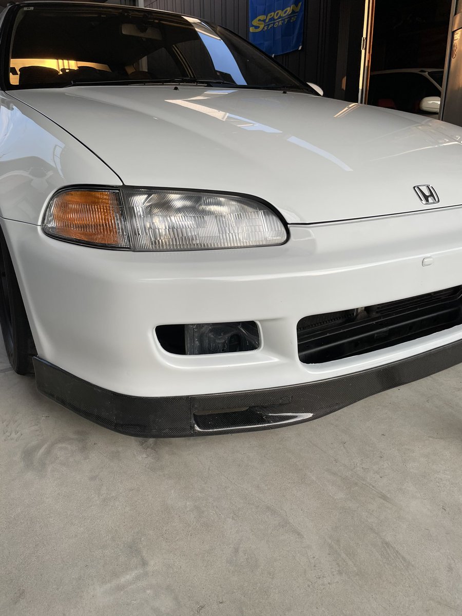 リップスポイラー修理して取り付けました