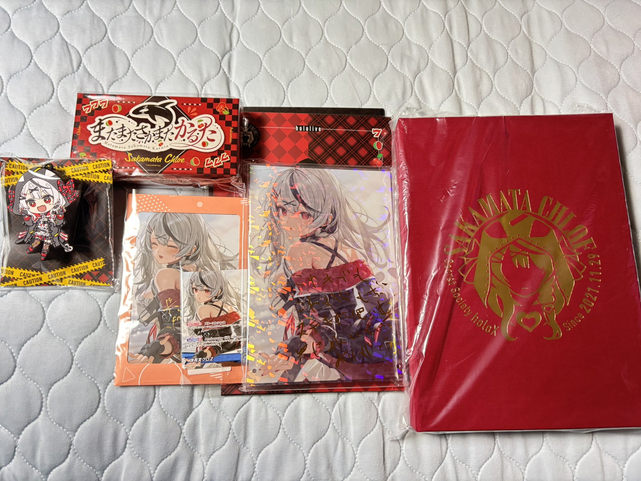 ホロライブ　沙花叉３周年記念グッズ ホロカ・直筆メッセージカード 新品 沙花叉クロヱ 3周年記念グッズセット 数量限定 直筆
