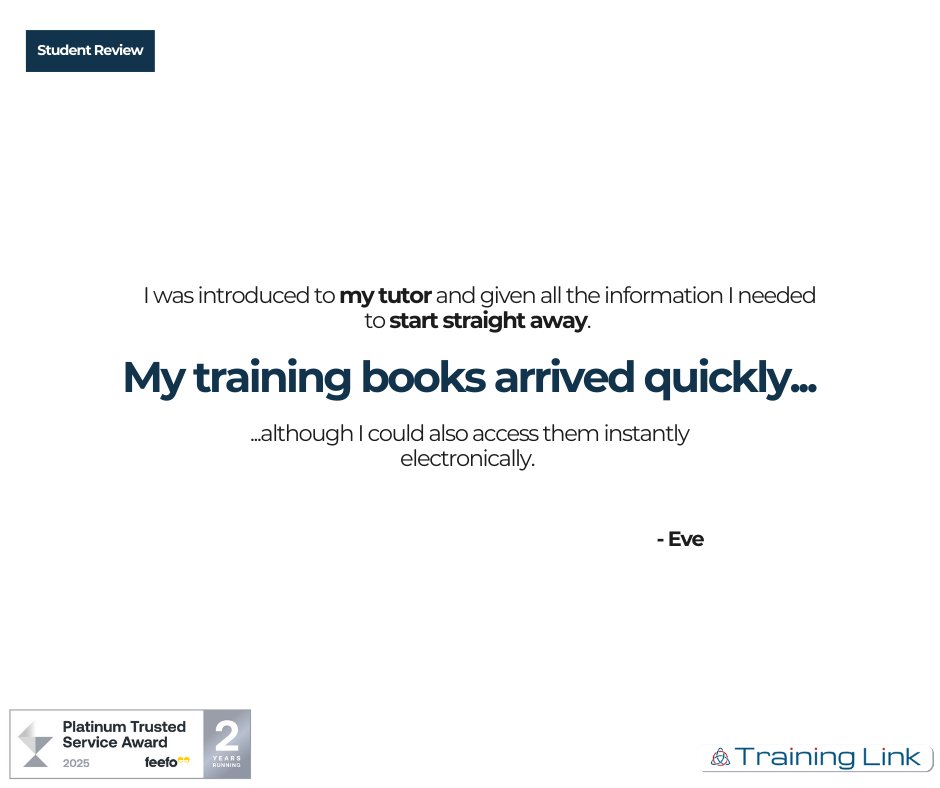 Fast delivery. Instant online access. Dedicated tutor support. ✅

Eve started straight away with Training Link, and you can too!

Check out more about studying with us;
f.mtr.cool/tsecxvmdbi

#Accounting #Bookkeeping #DistanceLearning