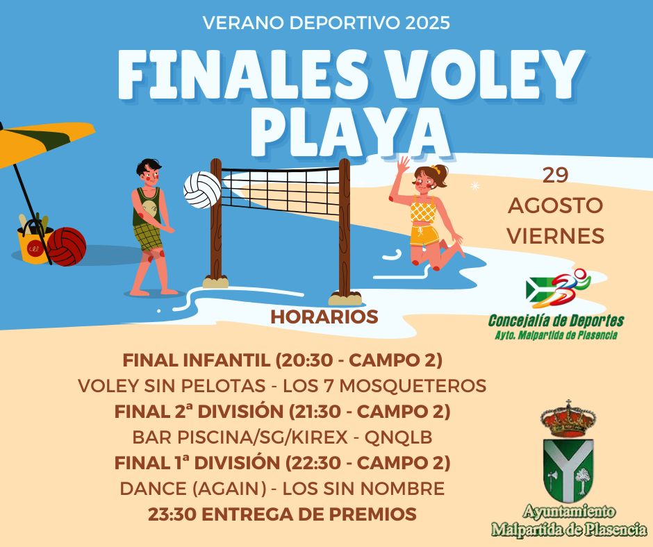 🏐🌴 FINALES DE VOLEY PLAYA – VERANO DEPORTIVO 2025 🌞