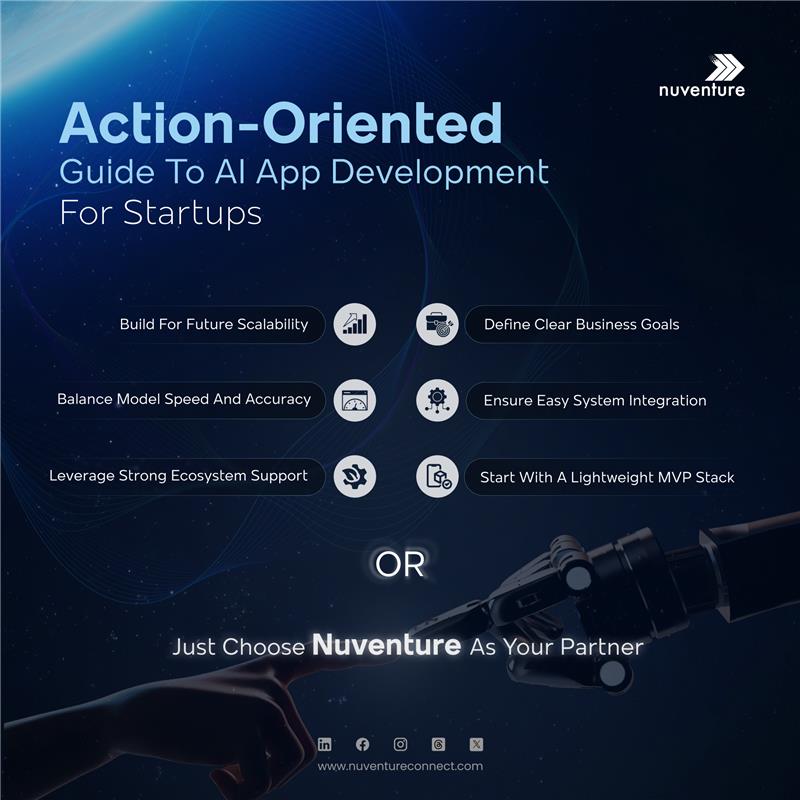 nuventureco's tweet image. Skip the AI development maze! Six proven steps to launch your AI app successfully. Ready to transform your startup? Visit our website today! nuventureconnect.com/ai-consulting-…
#AIStartups #TechPartnership #MVPDevelopment #StartupGrowth #NuventureAI #AIAppDevelopment