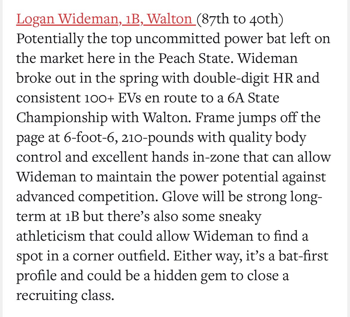 Logan Wideman (@logan_wideman) on Twitter photo Thank You <a href="/PrepBaseballGA/">Prep Baseball Georgia</a> !! Thank You <a href="/PrepBaseballGA/">Prep Baseball Georgia</a> !!