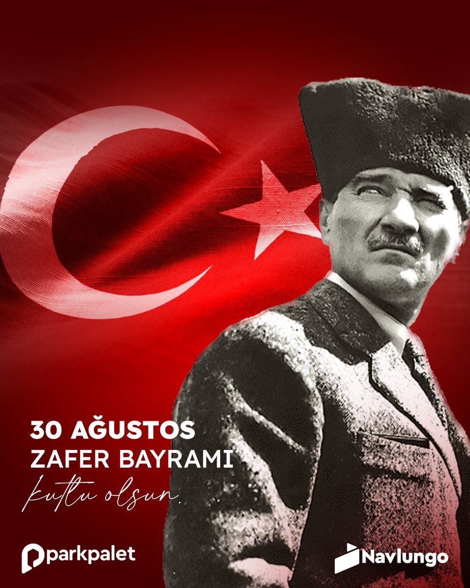 30 Ağustos Zafer Bayramımız Kutlu Olsun!

Navlungo &amp; <a href="/ParkPaletCom/">Park Palet</a> olarak biz de her gün işimizi, ülkemizin değerlerinden ve bu ruhun mirasından ilham alarak sürdürüyoruz.

Birlik ve beraberliğimizin gücüyle, lojistik ve e-ihracatta daima daha ileriye! 🚀

#30Ağustos