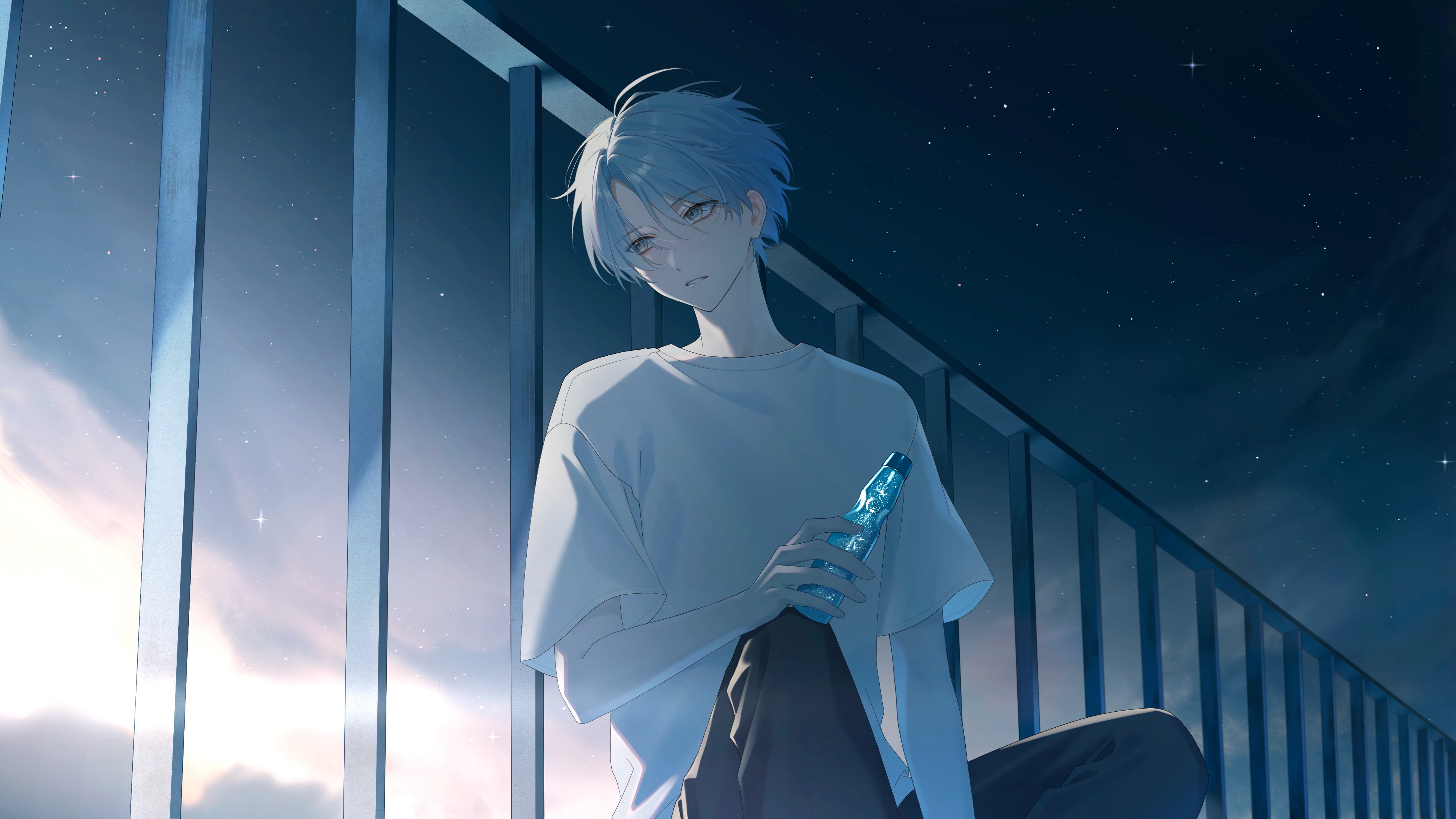 手描きイラスト 夜明けに美しいあなたを求めて