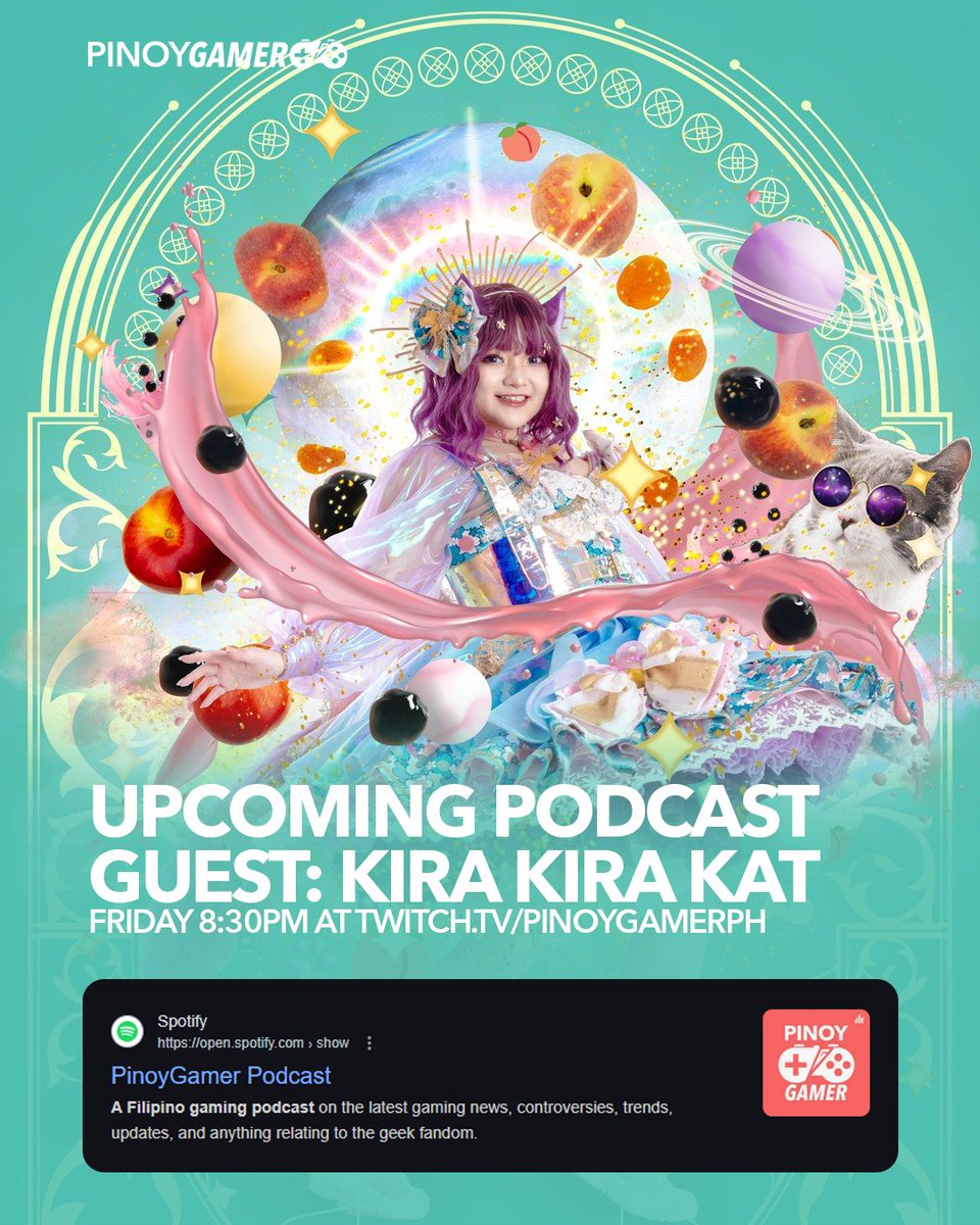 KiraKiraKat ✨ Voice Actor ✨ Kaigai Idol ✨ Vtuber (@kirakirakat) on Twitter photo 🌟 I'll be live later 8:30PM with <a href="/pinoygamerph/">PinoyGamer 🇵🇭</a>! 🌟
Come join in and get the latest scoop on all things gaming! I also get to talk a little bit about what I do.
Check out the link to their twitch in the comments. 🌟 I'll be live later 8:30PM with <a href="/pinoygamerph/">PinoyGamer 🇵🇭</a>! 🌟
Come join in and get the latest scoop on all things gaming! I also get to talk a little bit about what I do.
Check out the link to their twitch in the comments.