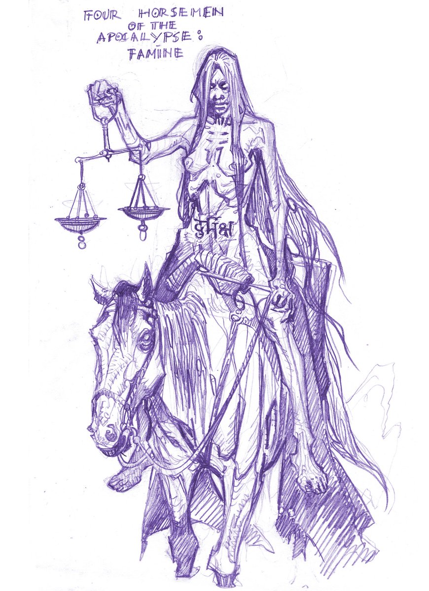 The Four Horsemen of Apocalypse: Famine.

#doom #Famine #rider #Bible #holybible