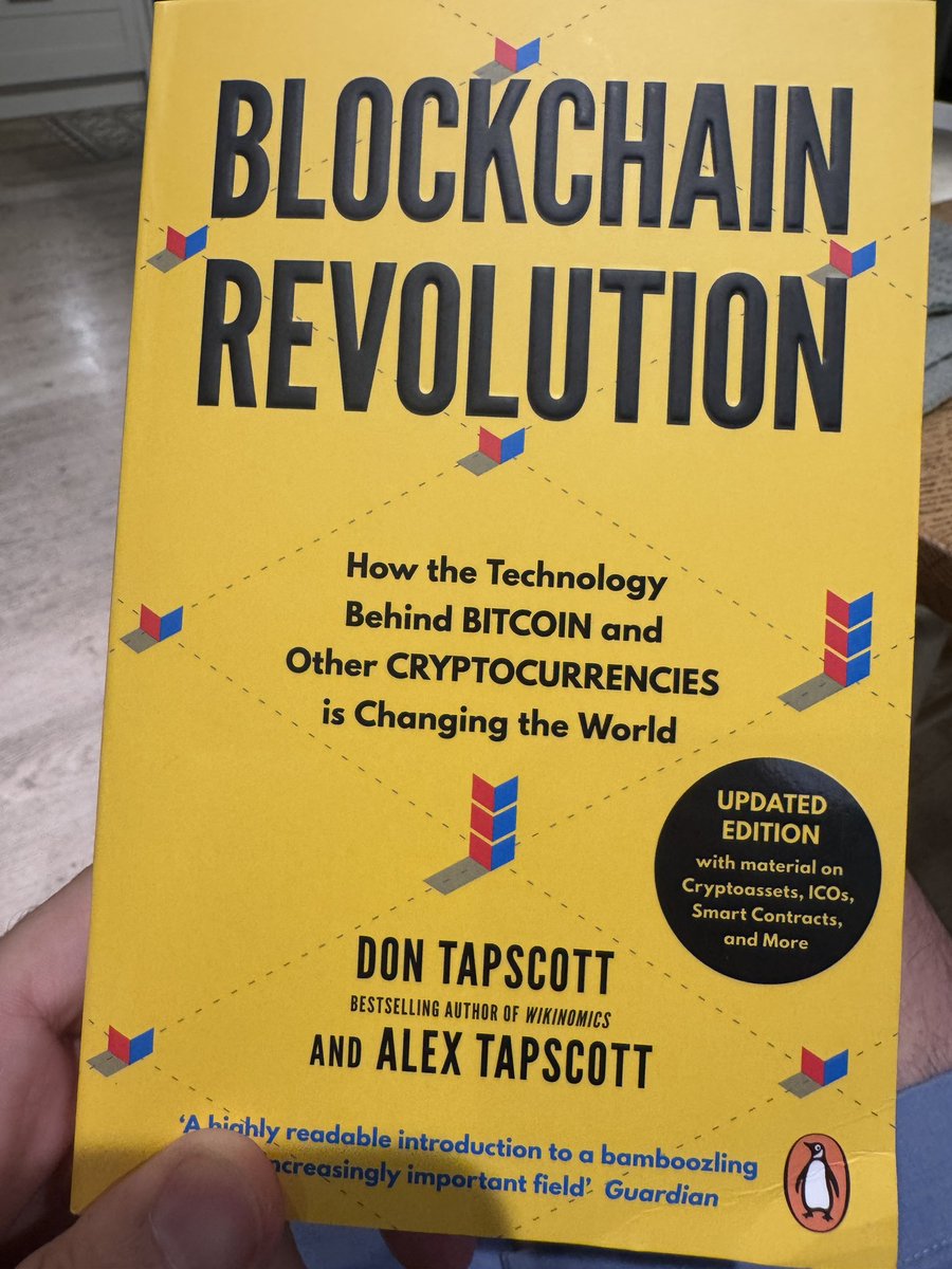 Because who doesn’t unwind with a 300 page blockchain book over the w/e?
