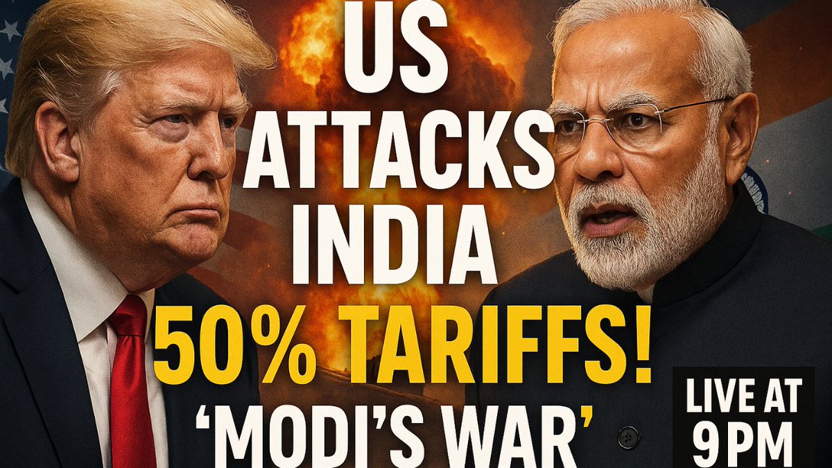 talks_akshay's tweet image. US calls Ukraine “Modi’s War” and slaps 50% tariffs on India. 🇮🇳🇺🇸

Tonight at 9 PM LIVE — I’ll explain why the US is attacking India, what they really want, and how India can turn this into a win.  #ModisWar #USTariffs #IndiaUSRelations 

Watch here👉 : youtube.com/watch?v=Mzin6-…