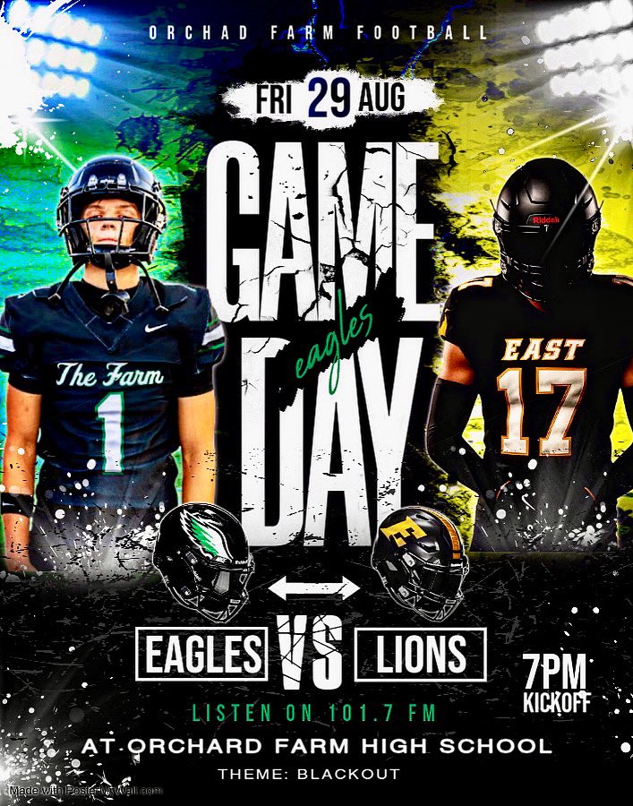 OFHSfootball's tweet image. 🦅 G A M E 🏈 D A Y 🦅

See you tonight!

#football #fridaynightlights #ofpride #gameday #highschoolfootball