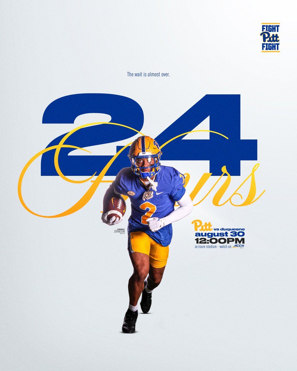 24 Hours.

Pitt Panthers 🆚 Duquesne Dukes.

#H2P