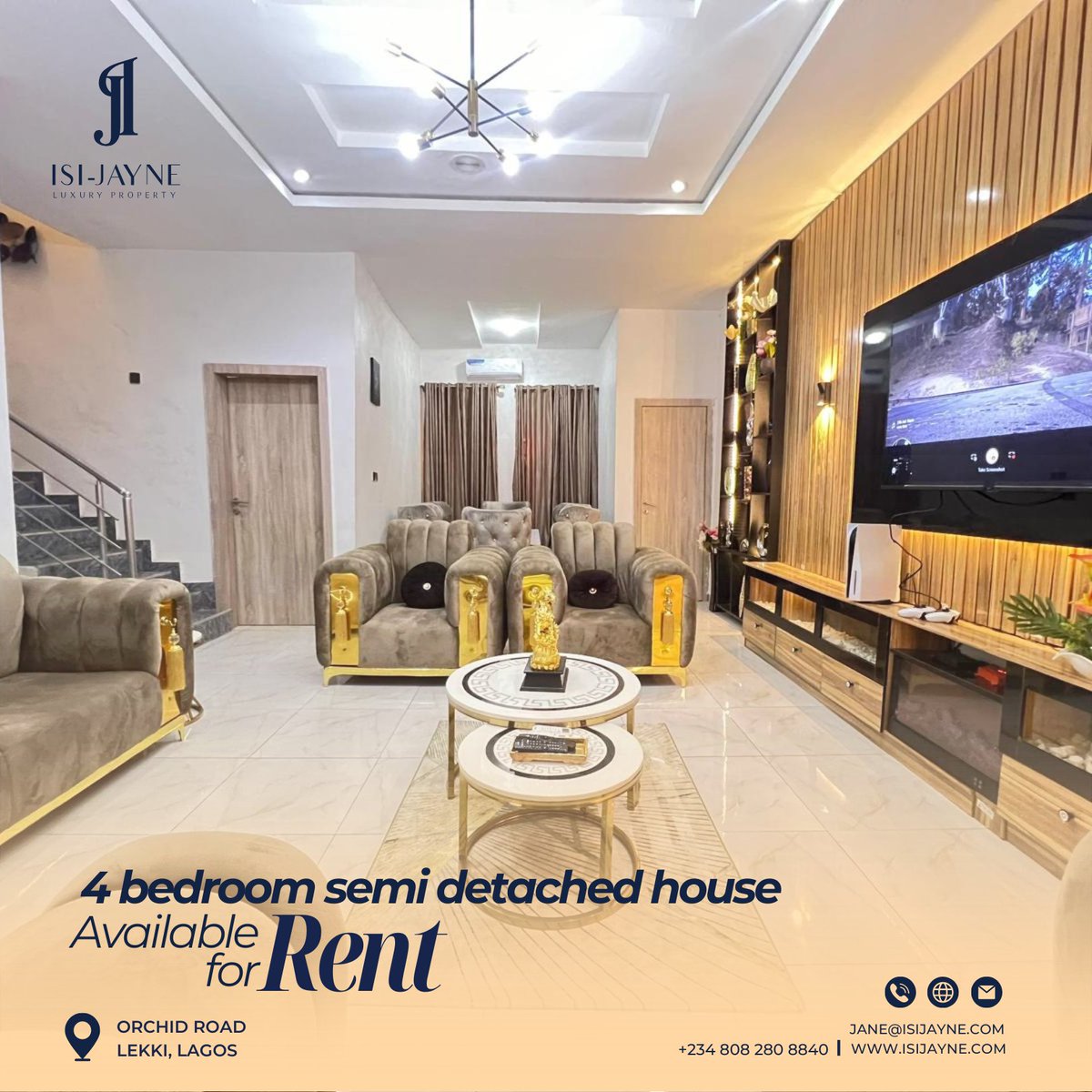 IsijayneLuxury's tweet photo. 4 bedroom semi detached house

Location: Orchid road Lekki

Features
24 hours electricity
Fast Unlimited Wireless internet access (WIFI)
Gated compound within an estate with round the clock uniformed security guards and CCTV cameras 
Contemporary furnished living room 
A thread https://t.co/BAXoYySRpj