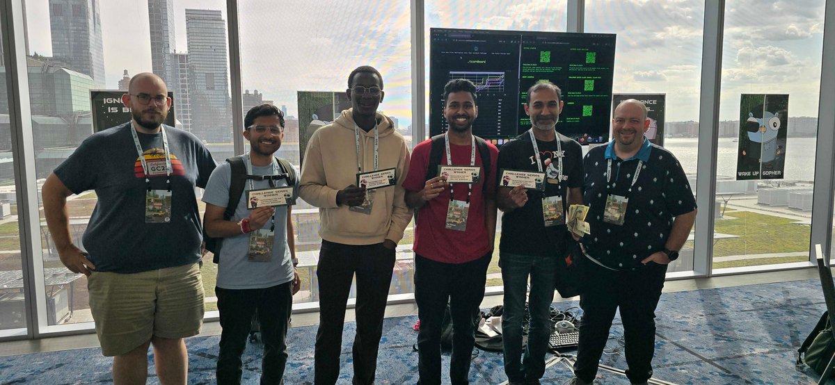 codeprosorg's tweet image. 📊 Matrix Challenge Series — Final Stats
👥 196 registrations | 85 teams
🧩 87 challenges → only 5 unsolved
⚡ 769 correct / 7248 incorrect (9.6%)
🏆 26 prizes → 22 winners
🔥 7 teams >50% points | 1 user solo
The Matrix pushed back. The resistance rose.
#GopherCon