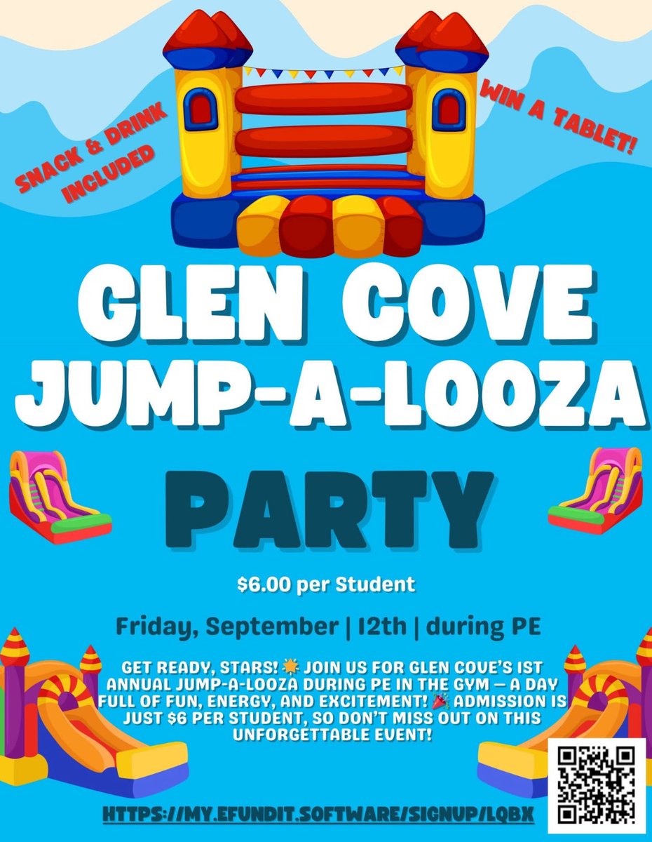 Come on Stars make this a fun event!   The gym will be jumping during PE as Mrs Mendoza lets her students have some fun!   Buy your ticket early for a chance to win a tablet!   ⁦<a href="/GlenCoveElem/">Glen Cove Elementary #KeepShining #StarStrong</a>⁩ ⁦<a href="/GlenCoveStars/">Margie Mendoza</a>⁩