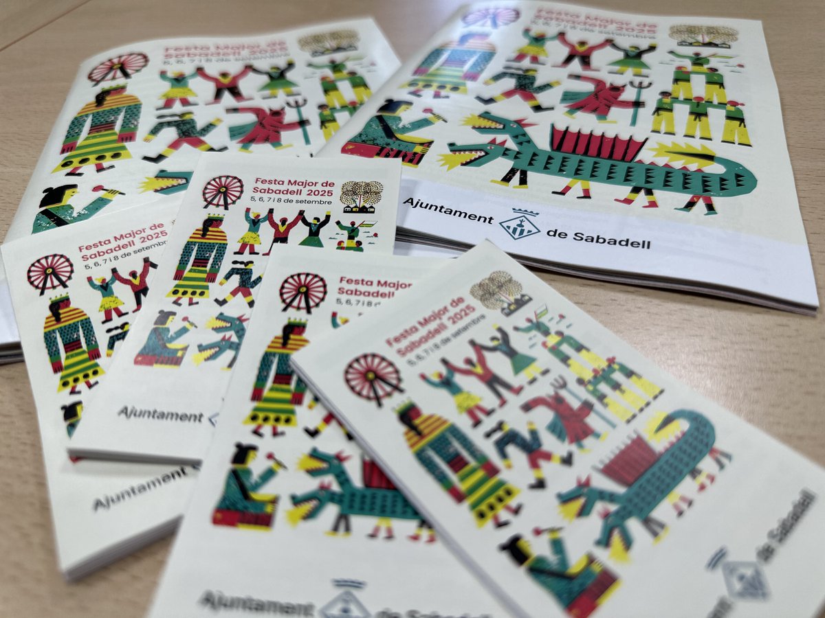 📘 Ja pots aconseguir el programa de la #FestaMajor de #Sabadell 🎉

🏛️📍 Disponible en format gran i de butxaca, el trobaràs als equipaments municipals com els centres cívics, l’Ajuntament i l’Oficina de Turisme 

🕺Fes-te amb el teu i no et perdis cap activitat 💃

#FMSBD25
