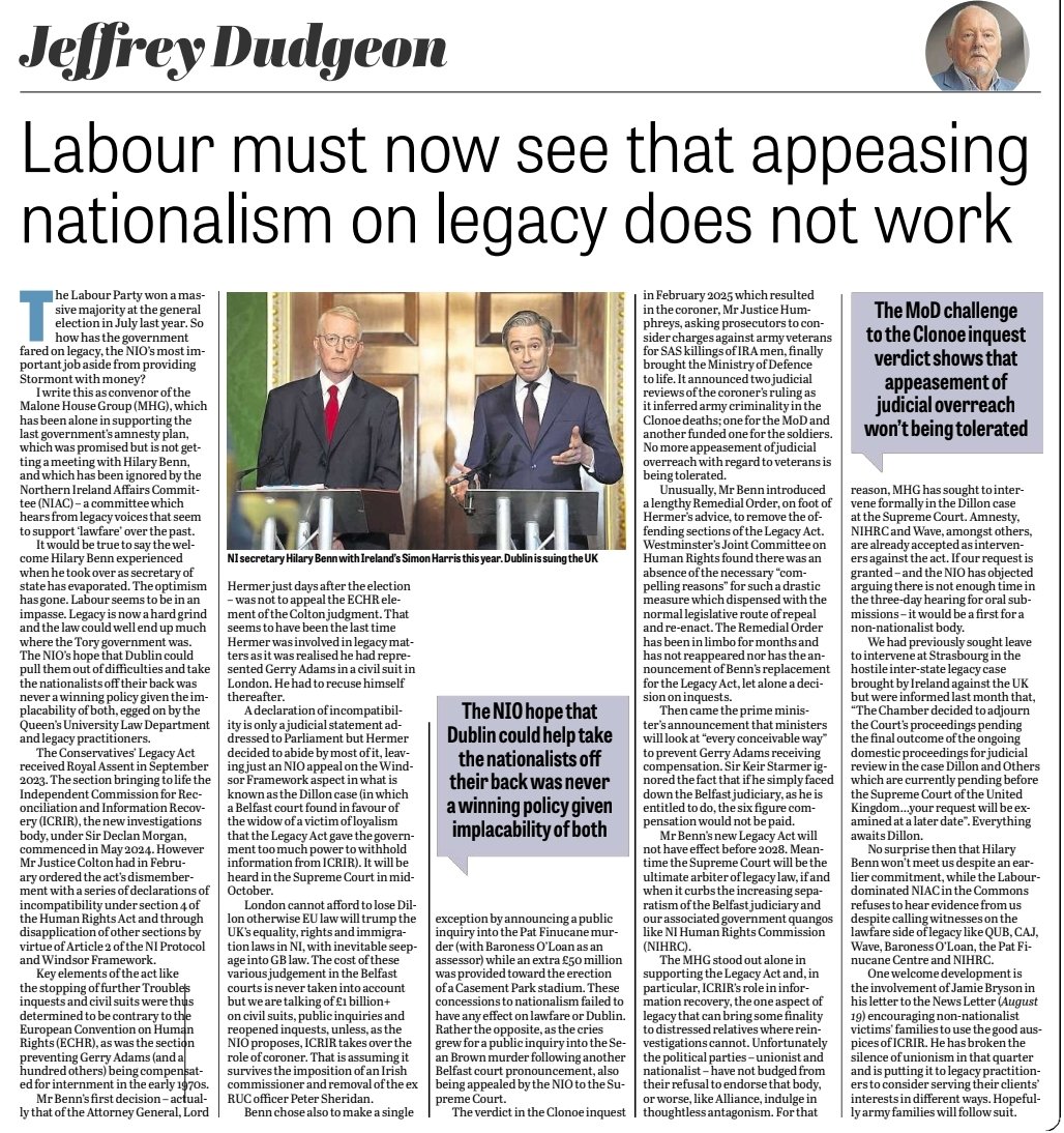 Sir__Walsingham's tweet photo. Tremendous piece by @JeffDudgeon in today's @News_Letter https://t.co/YWhDrMwNwB