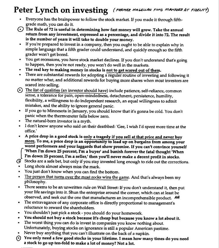 Peter Lynch on Investing: