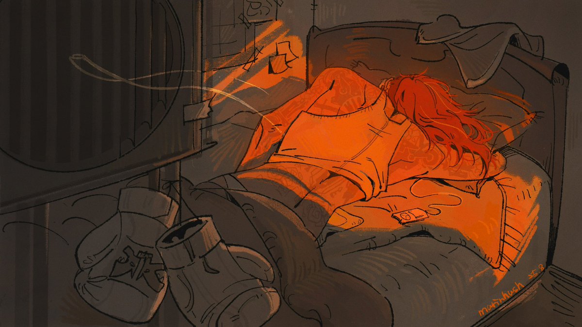 enjoy herself
ONLY for herself