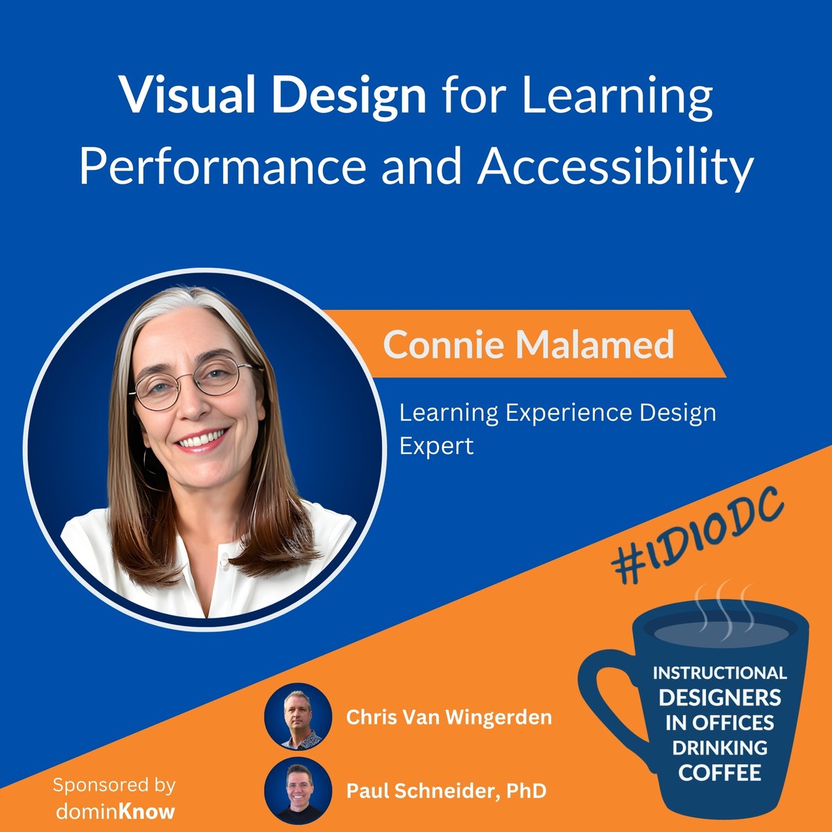 🎨 Dive into visual design magic w/ Connie Malamed on latest #IDIODC!
She shares 25+ yrs expertise in crafting effective visuals for learning — prioritizing accessibility. 

💡 Learn why simplicity wins &amp; great design benefits ALL 👇

hubs.ly/Q03GbXqG0