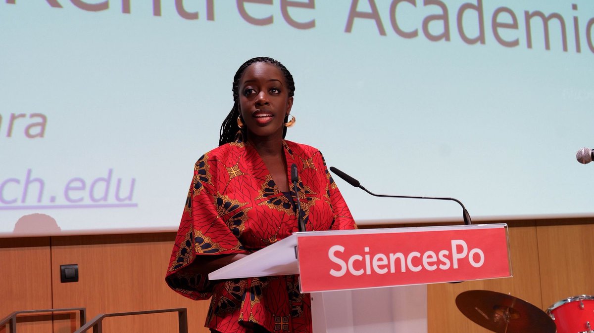 KamissaCamara's tweet photo. Honored to deliver the Leçon Inaugurale at SciencesPo for 565 first-year students. Sharing my journey, ideas, and hopes with the next generation of leaders was profoundly moving. Thank you to the students & faculty for the warm welcome. Your energy and curiosity inspire me @sciencespo @fordschool