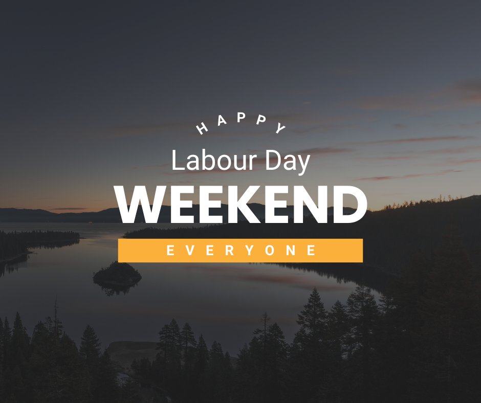 Wishing everyone a great Labour Day weekend!

This is a time to step back, recharge, and recognize the dedication and hard work that drive our communities forward. 

May your weekend be filled with rest, reflection, and time well spent.

#LabourDay #LaborDay #LongWeekend