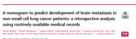 Thrilled to announce our team's latest publication! 🎉 

Leveraging an extensive review of existing literature alongside our comprehensive database of 1,904 non-small cell #lungcancer  (NSCLC) patients, we've identified and validated key clinical predictors for the development of