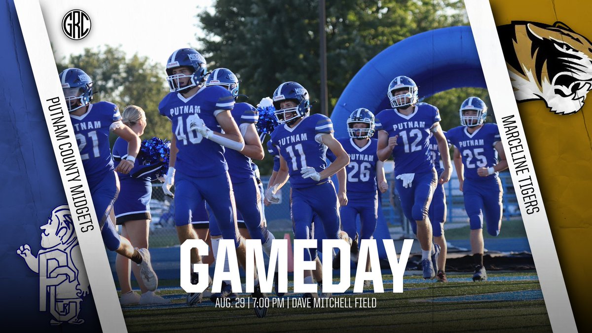 🏈 GAMEDAY 🏈
🆚 Marceline
⏰ 7:00 PM
📍 Unionville, MO
🌡️ 78° ☀️
🎥 fan.hudl.com/usa/mo/unionvi…
🎙 100.5 KMEM, 99.1 KDWD

#GoMidgets #PutnamProud #GRC